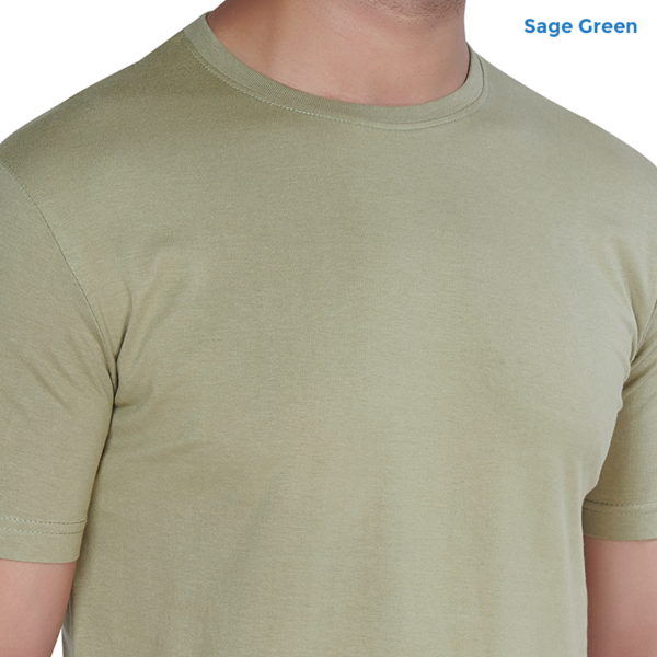 Premium Cotton Plain Sage Green T-shirt