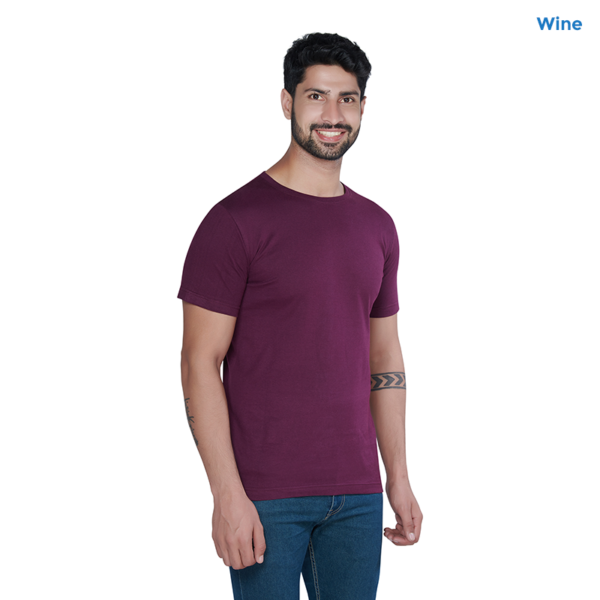 Premium Cotton Plain Wine T-shirt